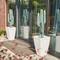 Glitzhome® 23" Eco-Friendly Oversized Faux Concrete Square Fluted Pot Planters, 2ct.